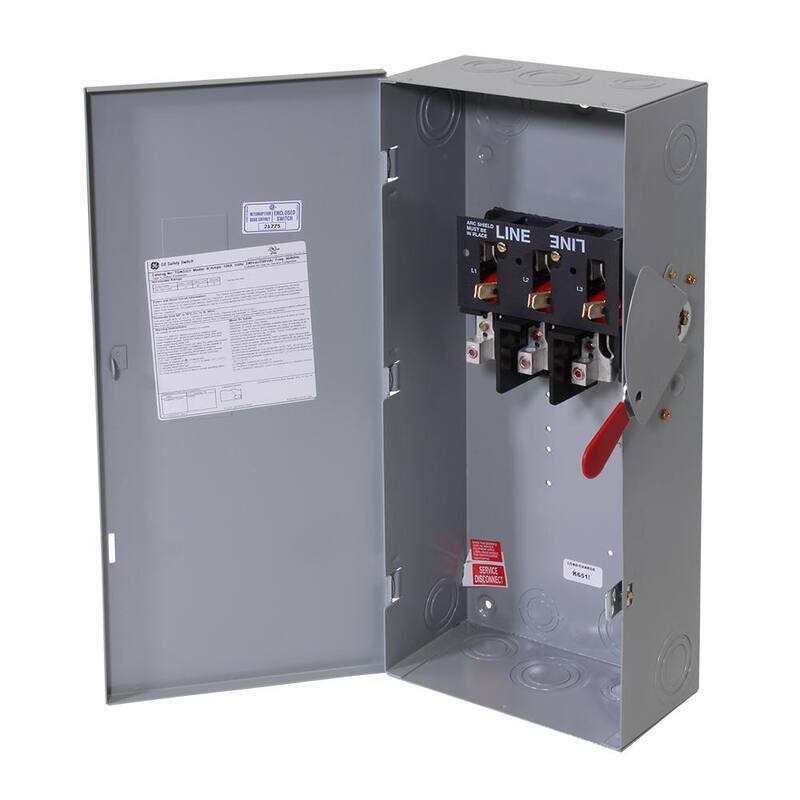 GE 100 Amp 240-Volt Non-Fuse Indoor Safety Switch - TGN3323