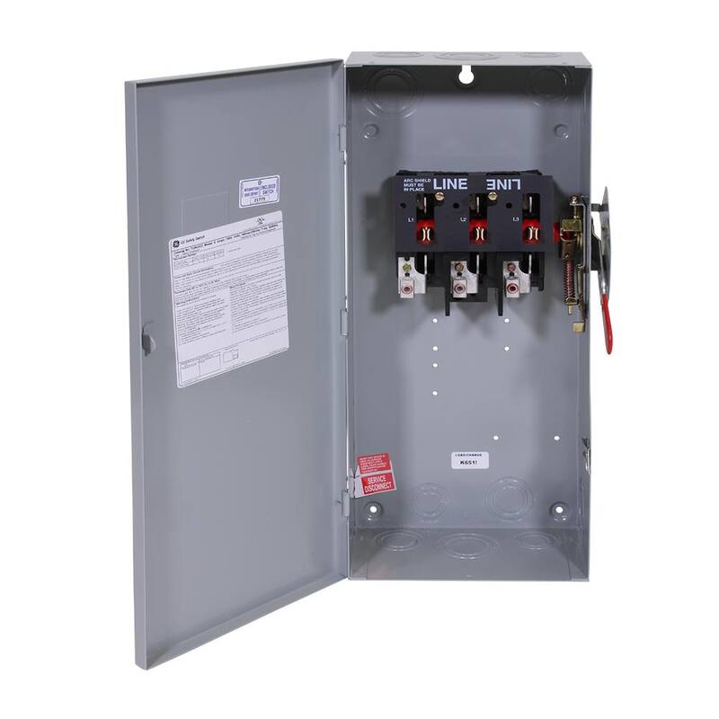 GE 100 Amp 240-Volt Non-Fuse Indoor Safety Switch - TGN3323