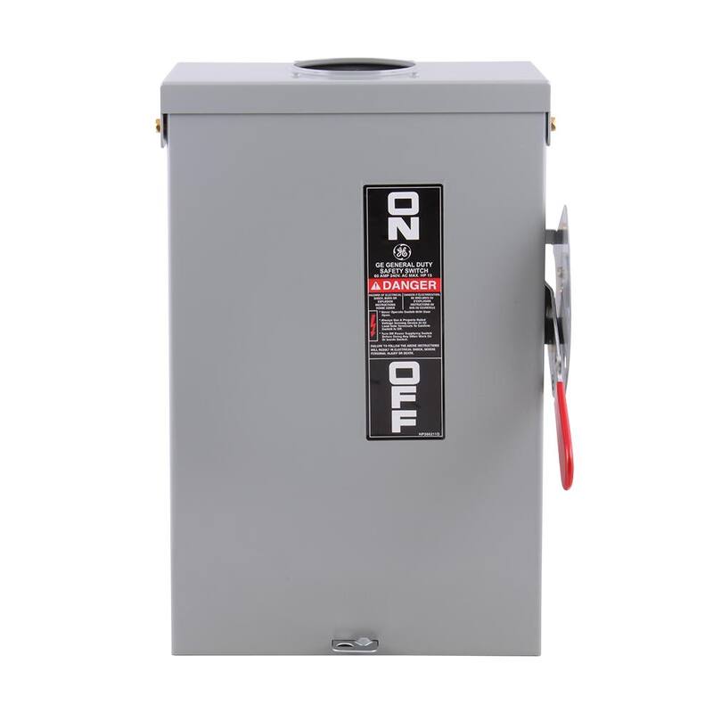 GE 60 Amp 240-Volt Non-Fuse Outdoor General-Duty Safety Switch - TGN3322R