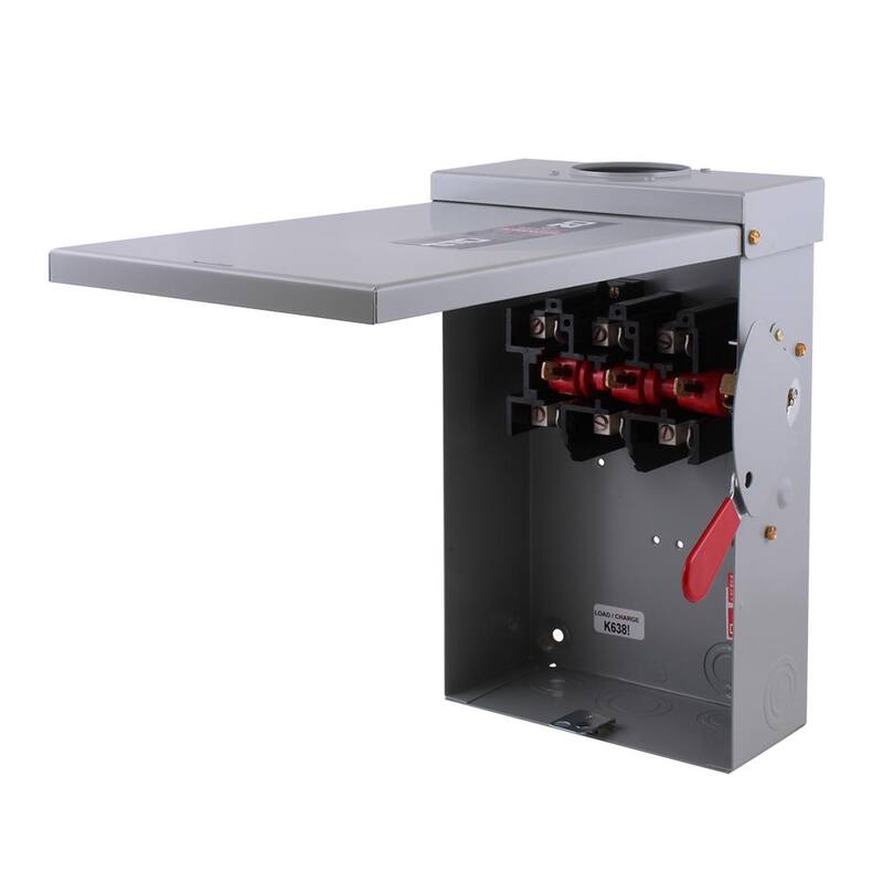 GE 60 Amp 240-Volt Non-Fuse Outdoor General-Duty Safety Switch - TGN3322R