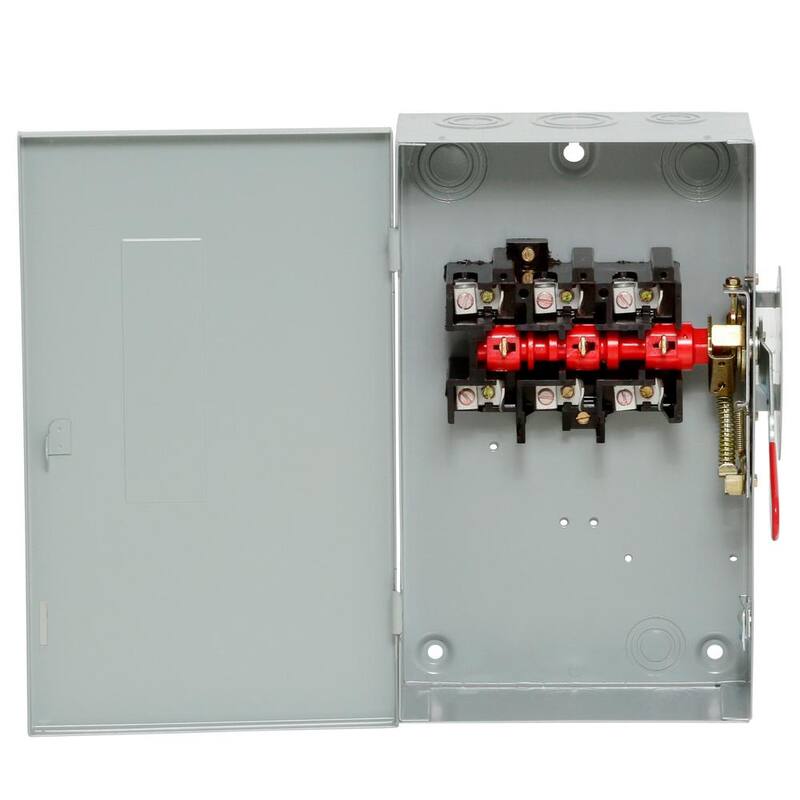 GE 60 Amp 240-Volt Non-Fuse Indoor Safety Switch - TGN3322