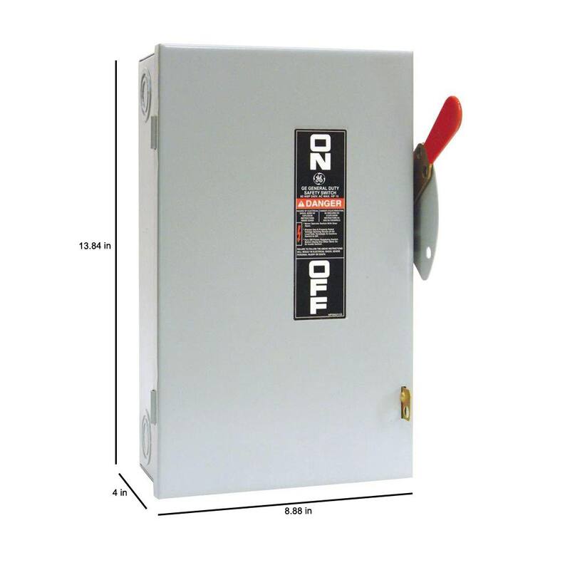 GE 60 Amp 240-Volt Non-Fuse Indoor Safety Switch - TGN3322
