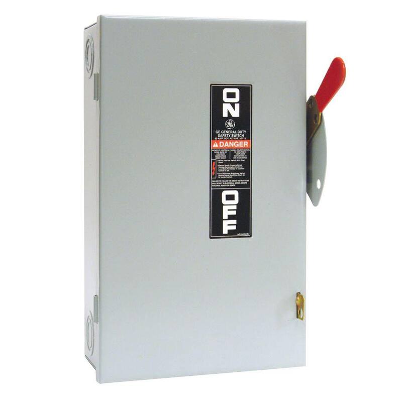 GE 60 Amp 240-Volt Non-Fuse Indoor Safety Switch - TGN3322