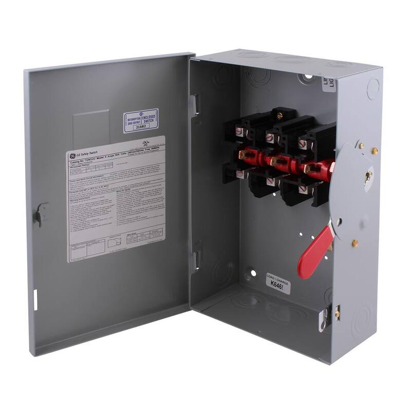 GE 60 Amp 240-Volt Non-Fuse Indoor Safety Switch - TGN3322