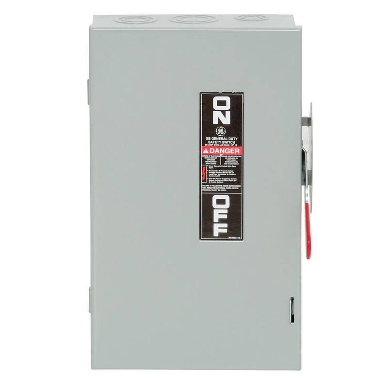 GE 60 Amp 240-Volt Non-Fuse Indoor Safety Switch - TGN3322