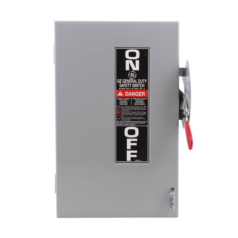 GE 30 Amp 240-Volt Fusible Indoor General-Duty Safety Switch - TG3221CP
