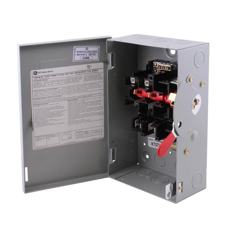 GE 30 Amp 240-Volt Fusible Indoor General-Duty Safety Switch - TG3221CP