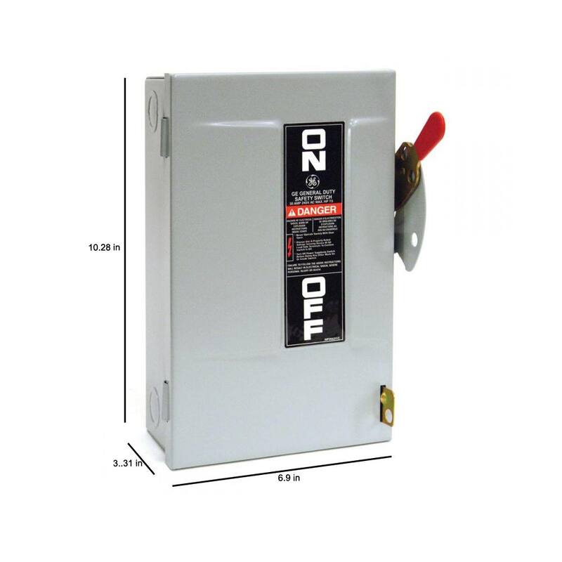 GE 30 Amp 240-Volt Fusible Indoor General-Duty Safety Switch - TG3221CP