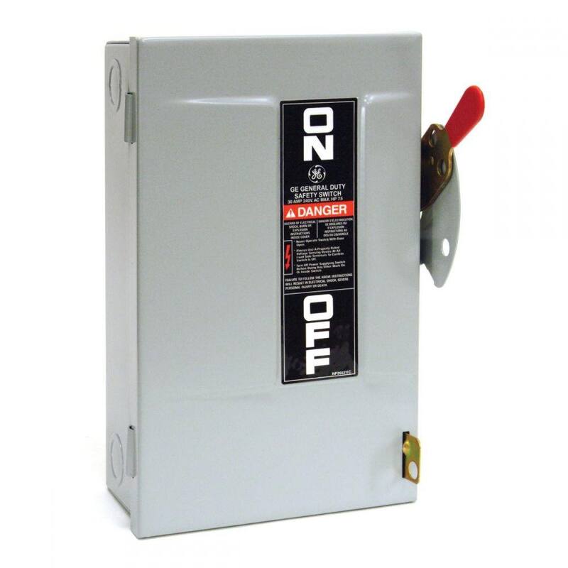 GE 30 Amp 240-Volt Fusible Indoor General-Duty Safety Switch - TG3221CP