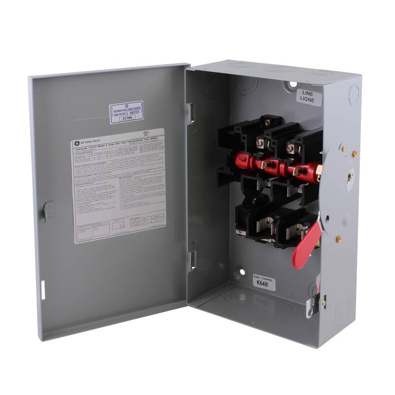 GE 60 Amp 240-Volt Fusible Indoor General-Duty Safety Switch - TG3222