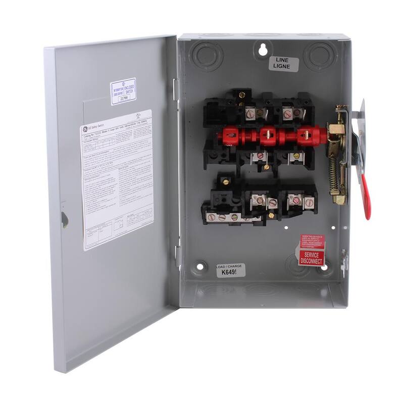 GE 60 Amp 240-Volt Fusible Indoor General-Duty Safety Switch - TG3222
