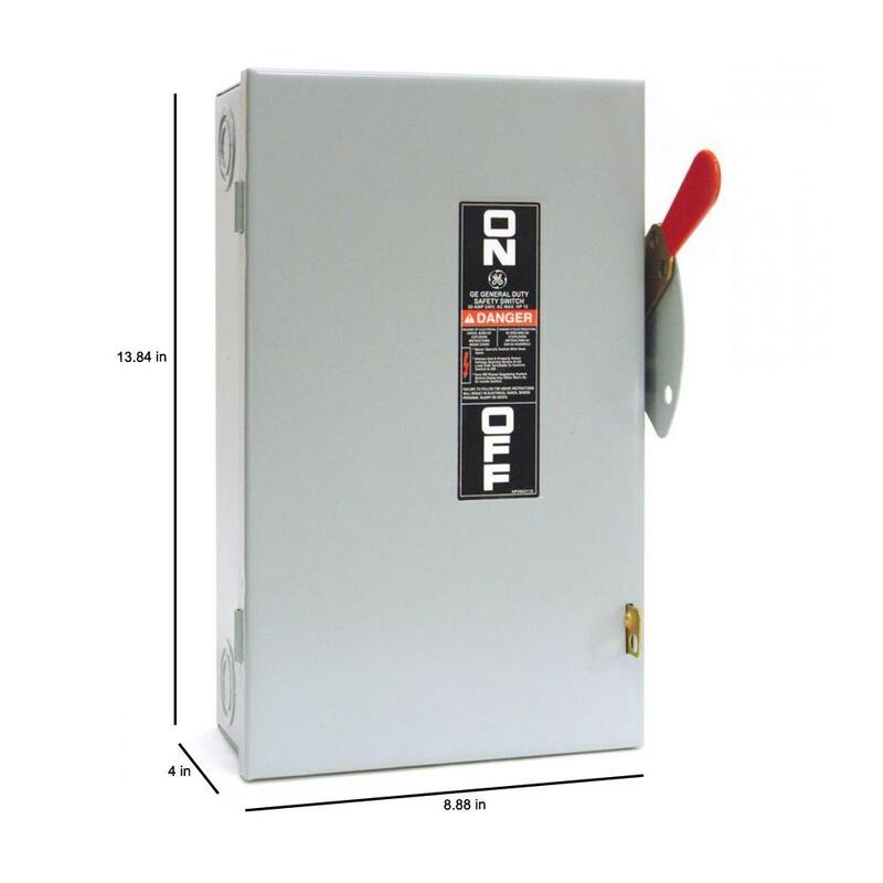 GE 60 Amp 240-Volt Fusible Indoor General-Duty Safety Switch - TG3222