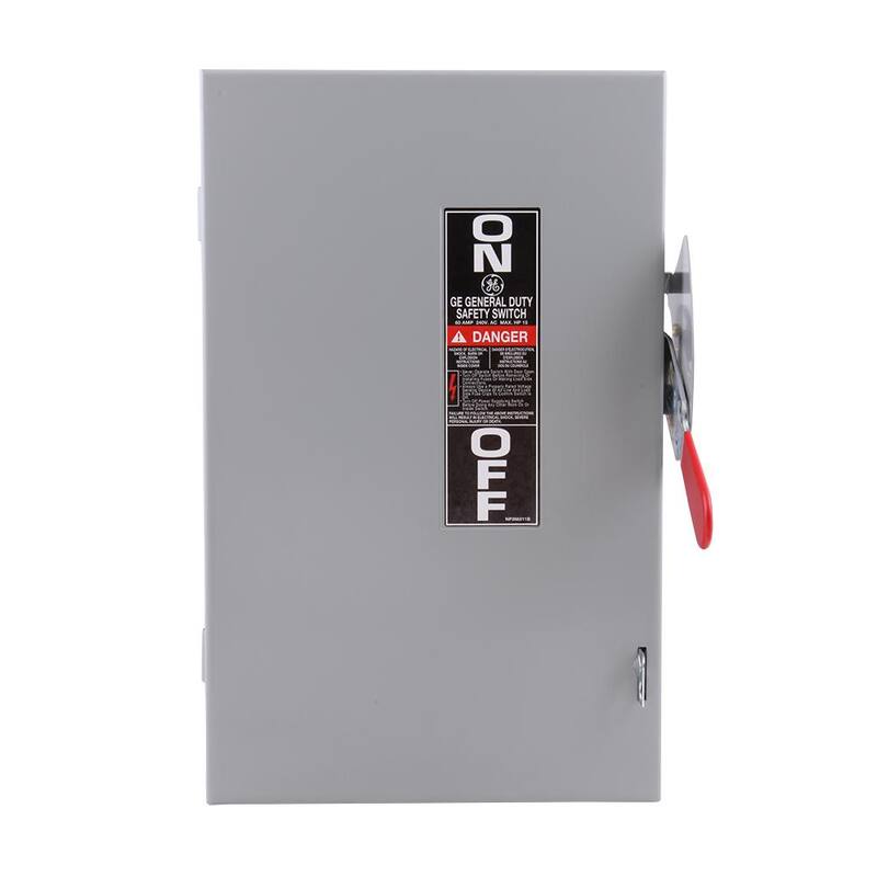 GE 60 Amp 240-Volt Fusible Indoor General-Duty Safety Switch - TG3222