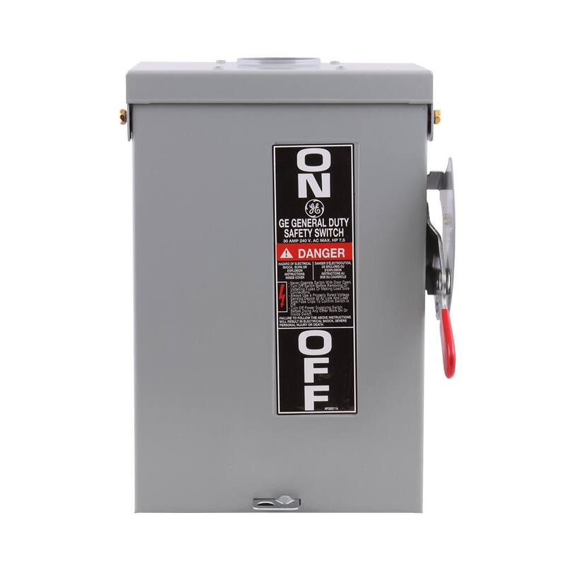 GE 30 Amp 240-Volt Fusible Outdoor General-Duty Safety Switch - TG4321R