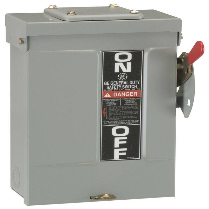 GE 30 Amp 240-Volt Fusible Outdoor General-Duty Safety Switch - TG4321R