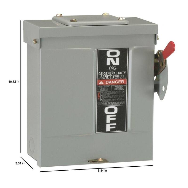 GE 30 Amp 240-Volt Fusible Outdoor General-Duty Safety Switch - TG4321R