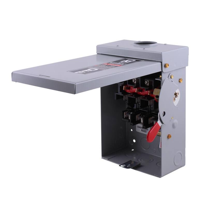 GE 30 Amp 240-Volt Fusible Outdoor General-Duty Safety Switch - TG4321R