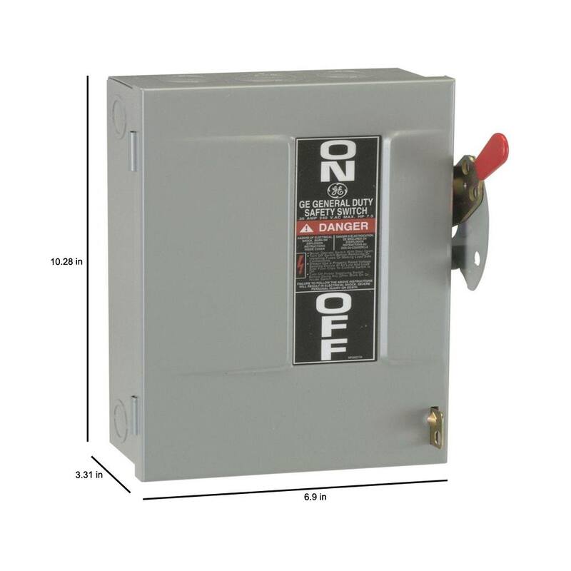 GE 30 Amp 240-Volt Fusible Indoor General-Duty Safety Switch - TG4321