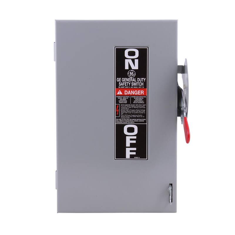GE 30 Amp 240-Volt Fusible Indoor General-Duty Safety Switch - TG4321