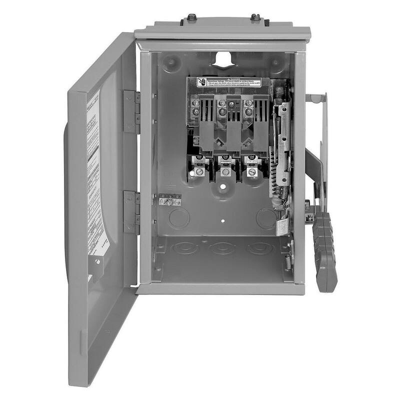 Siemens Heavy Duty 30 Amp 600-Volt 3-Pole Outdoor Non-Fusible DC Photovoltaic Rated Safety Switch - US2:HNF361RPV