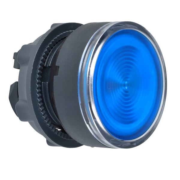 Botón pulsador iluminado para Schneider Electric, Harmony XB5, plástico, azul, de 22mm con LED universal, para inserción de leyenda - ZB5AA68.
