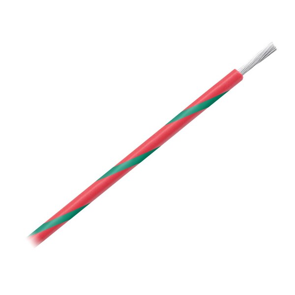 Pacer Group Pacer 14 AWG Gauge Striped Marine Wire 500ft Spool - Red w/Green Stripe - WUL14RD-5-500