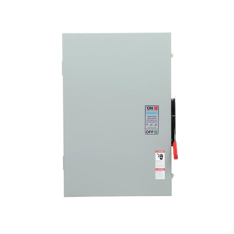 Siemens General Duty 400 Amp 240-Volt 3-Pole Indoor Non-Fusible Safety Switch - GNF325A
