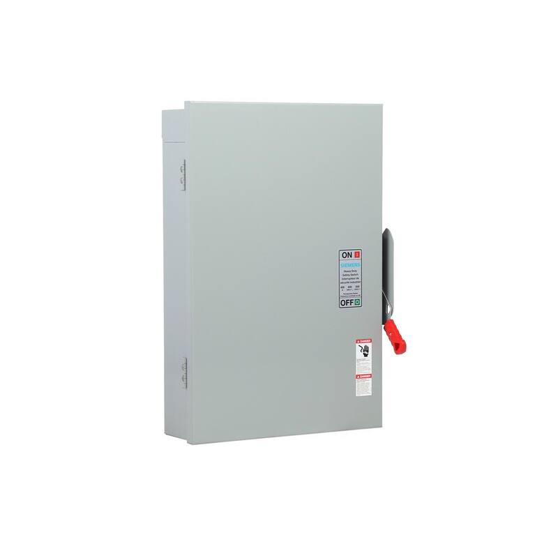 Siemens Heavy Duty 400 Amp 600-Volt 3-Pole Type 12 Non-Fusible Safety Switch - HNF365JA