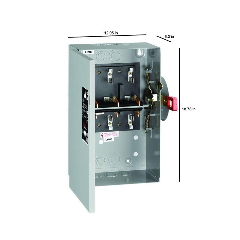 GE 60 Amp 240-Volt Non-Fused Indoor General-Duty Double-Throw Safety Switch - TC35322