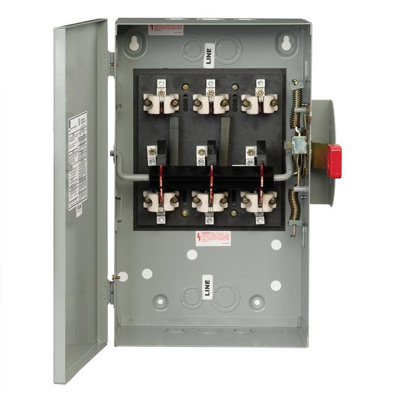 GE 60 Amp 240-Volt Non-Fused Indoor General-Duty Double-Throw Safety Switch - TC35322