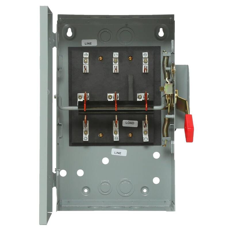 GE 60 Amp 240-Volt Non-Fused Indoor General-Duty Double-Throw Safety Switch - TC35322