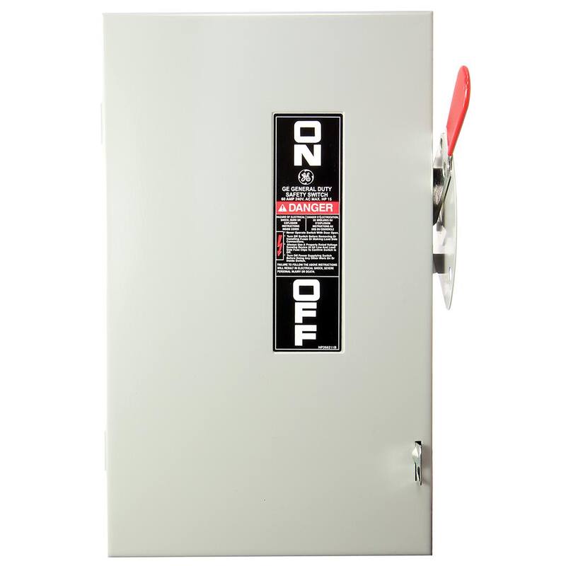GE 60 Amp 240-Volt Fusible Indoor General-Duty Safety Switch - TG4322