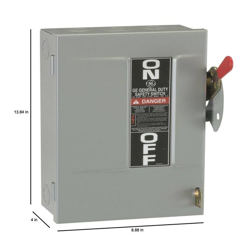 GE 60 Amp 240-Volt Fusible Indoor General-Duty Safety Switch - TG4322