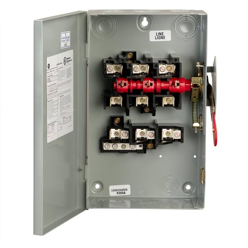 GE 60 Amp 240-Volt Fusible Indoor General-Duty Safety Switch - TG4322