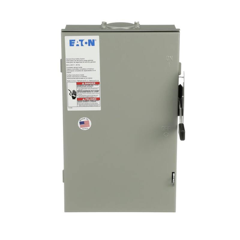 Eaton General Duty 60 Amp Non-Fusible Outdoor Safety Switch - DG222URB