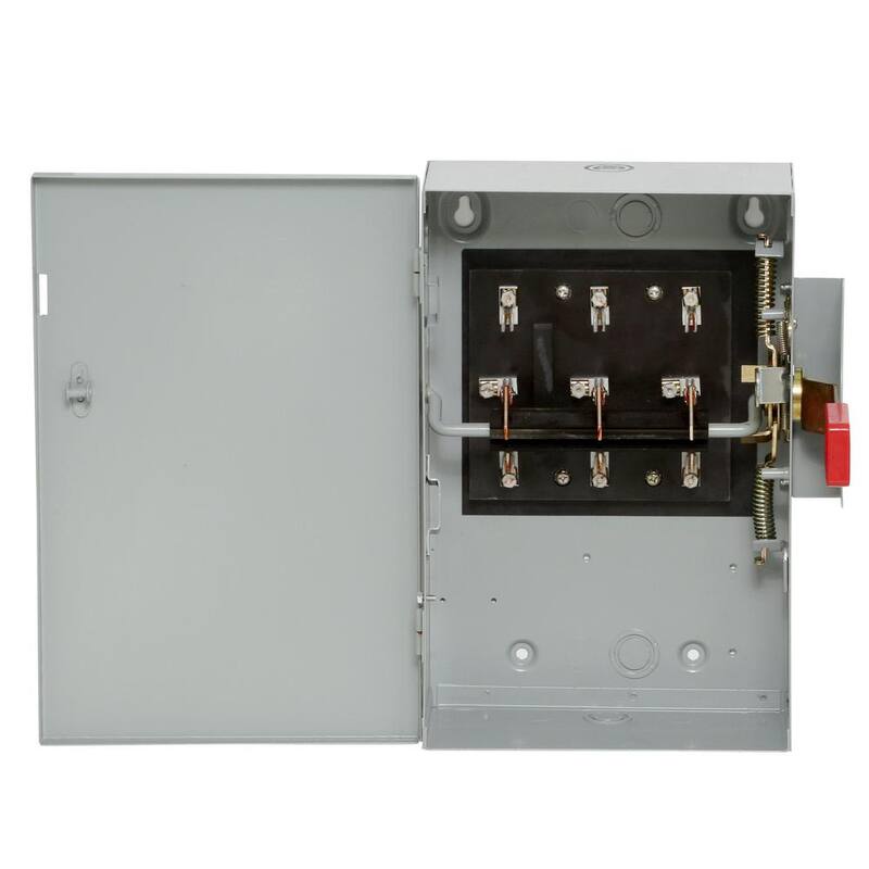 GE 30 Amp 240-Volt Non-Fused Indoor General-Duty Double-Throw Safety Switch - TC35321