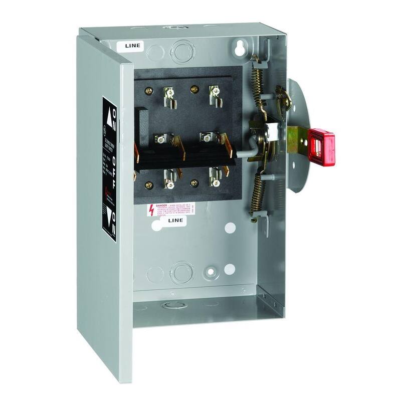 GE 30 Amp 240-Volt Non-Fused Indoor General-Duty Double-Throw Safety Switch - TC35321