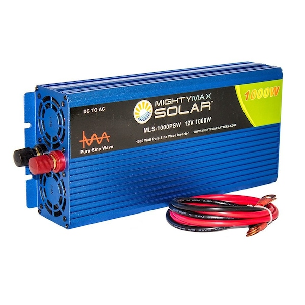Mighty Max Battery Power Inverter, Pure Sine Wave, 2,000 W Peak, 1,000 W Continuous, 2 Outlets - MAX3532811