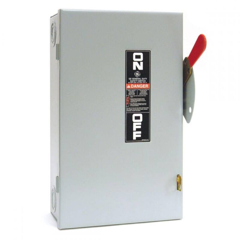 GE 100 Amp 240-Volt Fusible Indoor General-Duty Safety Switch - TG3223