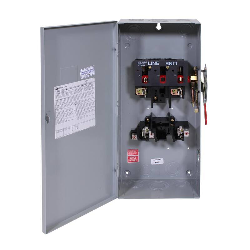 GE 100 Amp 240-Volt Fusible Indoor General-Duty Safety Switch - TG3223