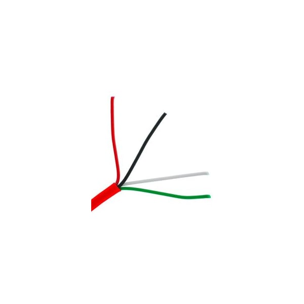 Cable de Alarma de Incendio / Seguridad Swe-Tech 3C, Rojo, 22/4 22 AWG 4 Conductor, Sólido, FPLR, Caja, 1000 pies - FWT10F4-04712TH