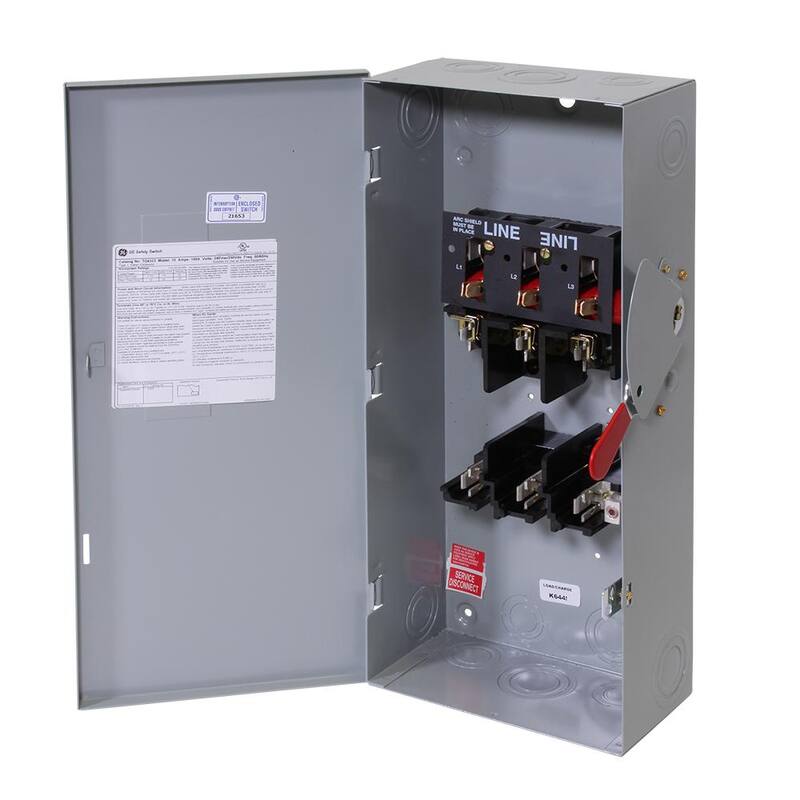 GE 100 Amp 240-Volt Fusible Indoor General-Duty Safety Switch - TG4323