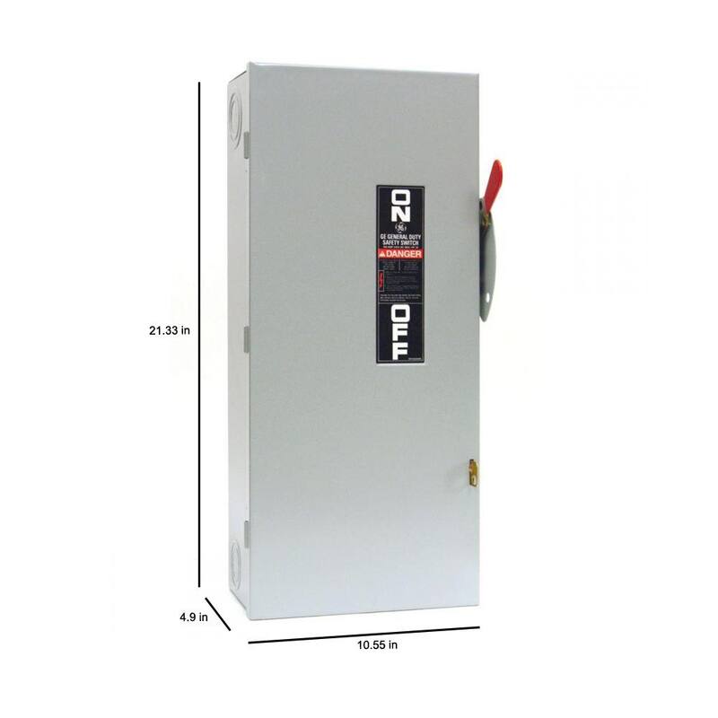 GE 100 Amp 240-Volt Fusible Indoor General-Duty Safety Switch - TG4323