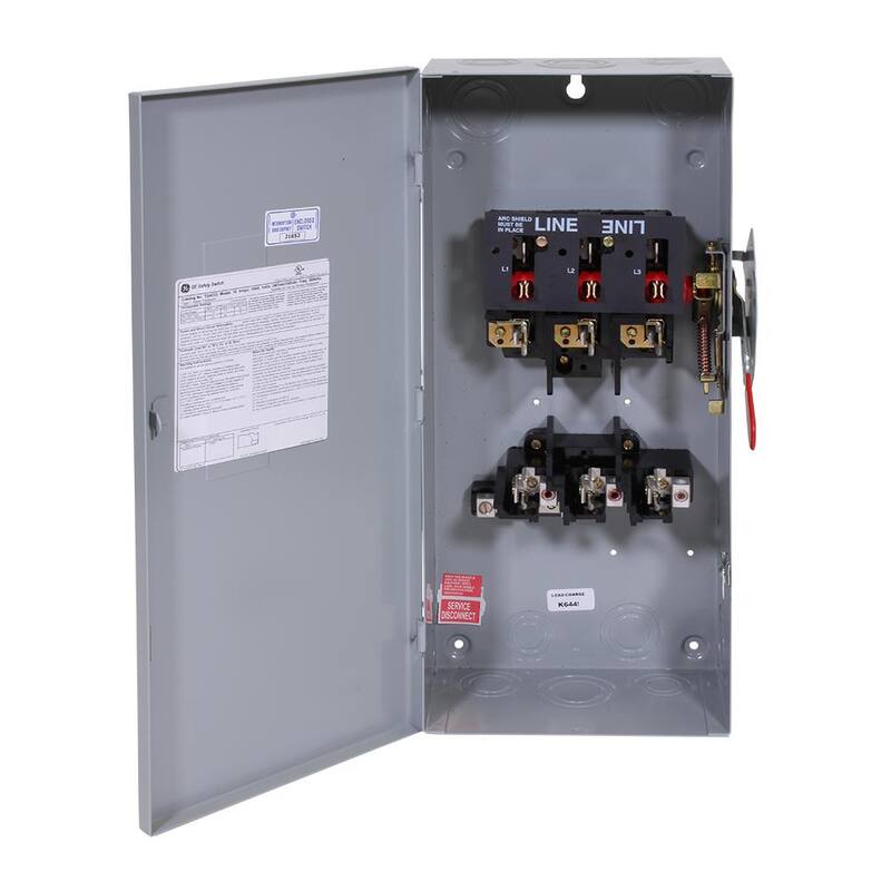 GE 100 Amp 240-Volt Fusible Indoor General-Duty Safety Switch - TG4323