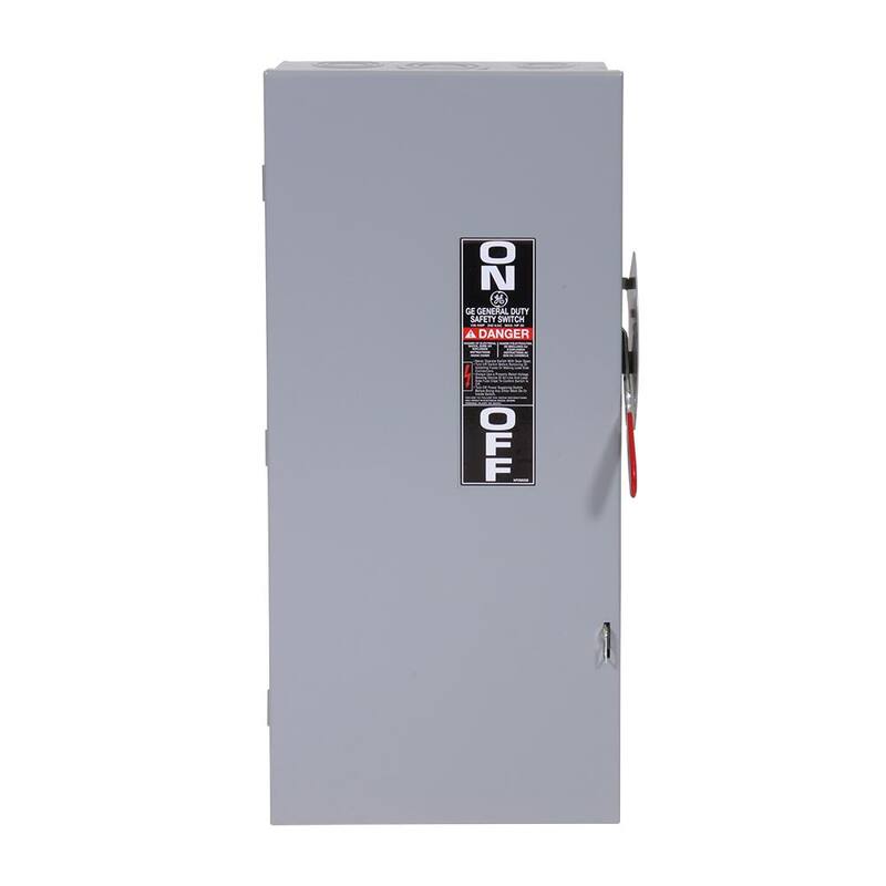 GE 100 Amp 240-Volt Fusible Indoor General-Duty Safety Switch - TG4323