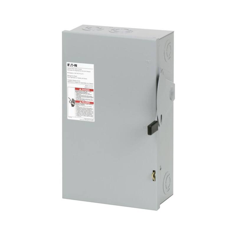 Eaton General Duty 60 Amp Fusible Indoor Safety Switch - DG222NGB