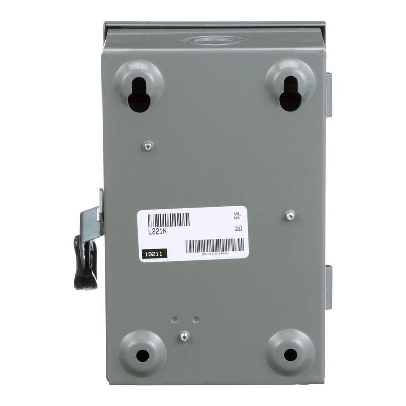 Square D 30 Amp 240-Volt 2-Pole Fused Indoor Light Duty Safety Switch for H or J Fuse Types - L221N