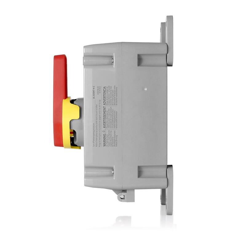 Leviton 30 Amp/32 AmpNon-Fused Disconnect Switch with Inform Technology, Local Monitoring with Auxiliary Contact - Powerswitch - LDS30-ACS