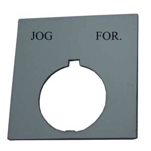 Placa de leyenda Eaton, cuadrada, Jog-For, negro - HT8SP20