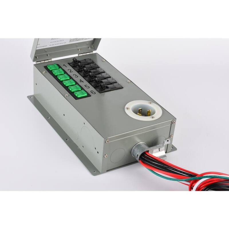 NATURE'S GENERATOR ELITE 30 Amp 120V 6 Circuit Indoor Non-Automatic Power Transfer Switch Kit - HKNGPTKEL